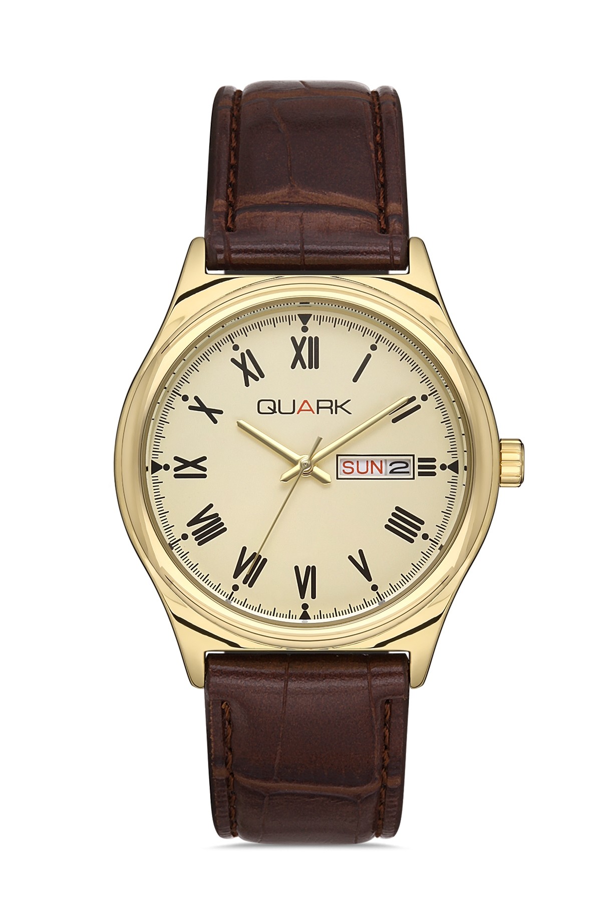 Quark QM-V006GL-9B Klasik Roma Rakamlı Unisex Kol Saati