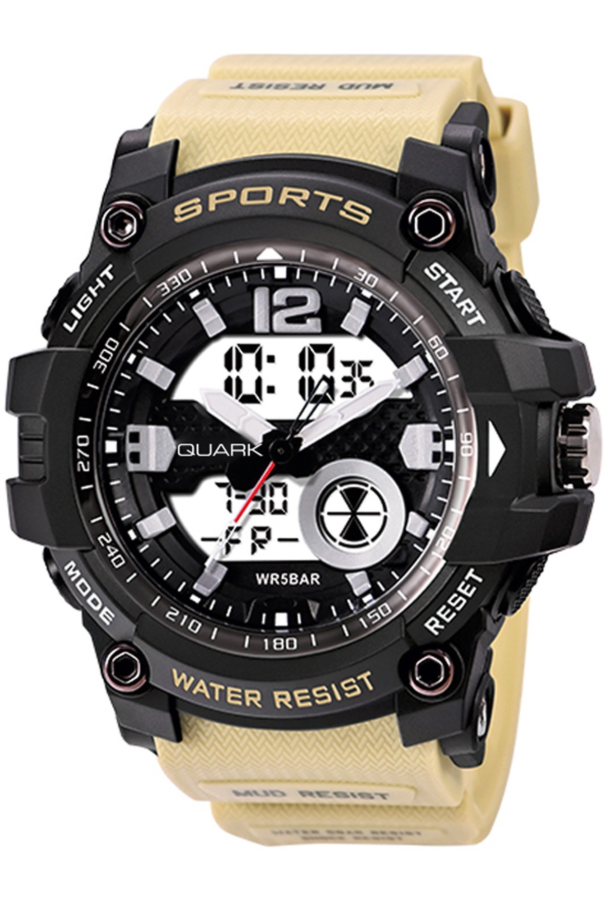 Quark QU-2129GAD-7 Dijital Analog Erkek Kol Saati