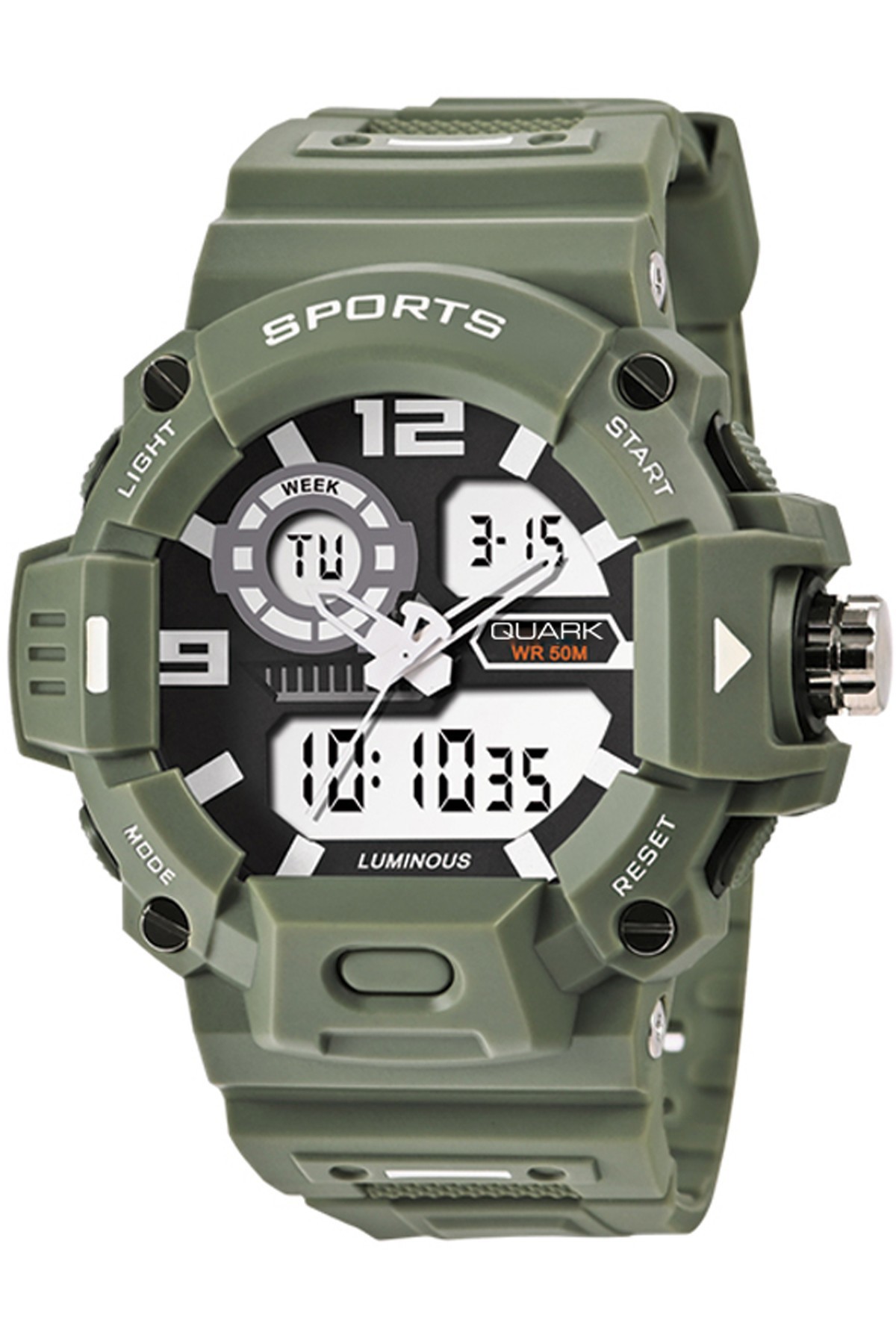 Quark QU-2131GAD-3 Dijital Analog Erkek Kol Saati