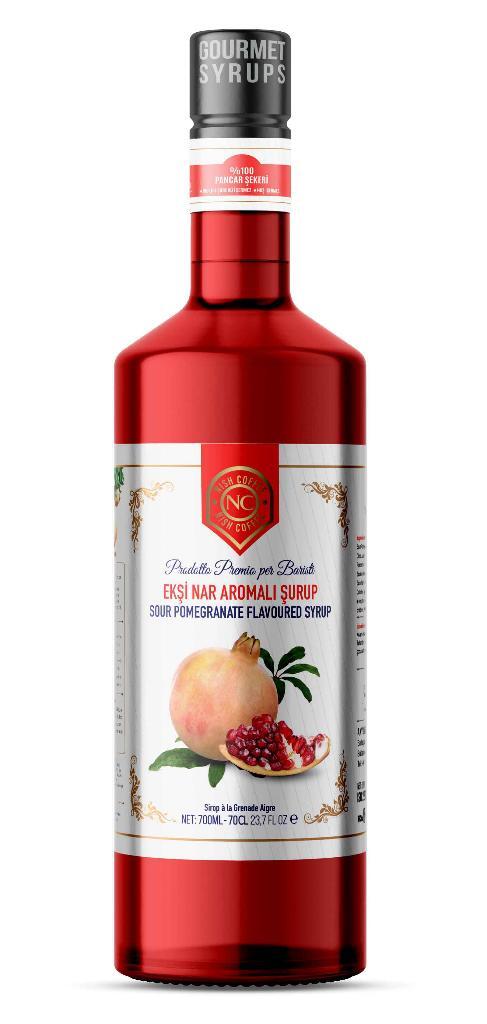 Nish Ekşi Nar Aromalı Şurup 700 ML - Cam Şişe