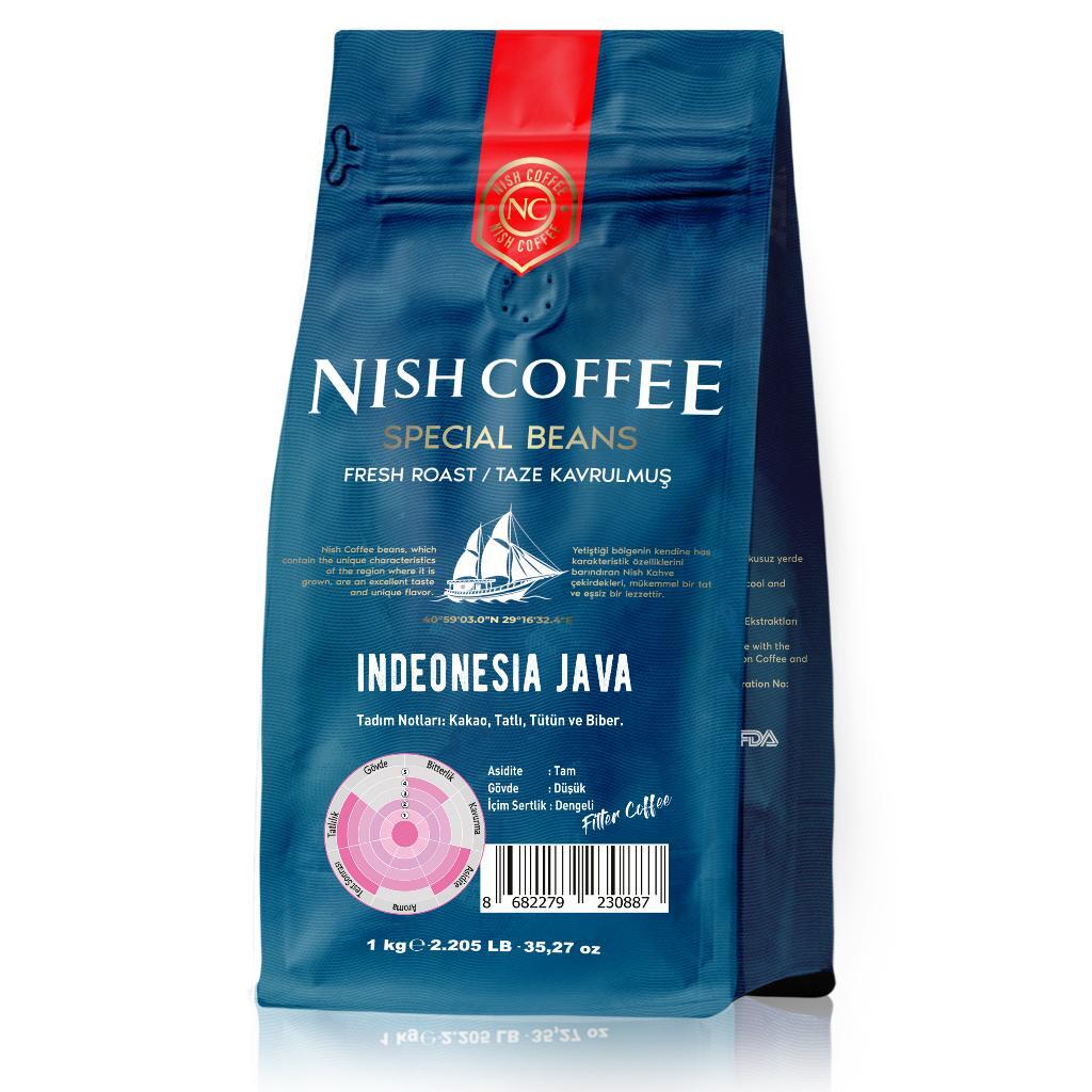 Nish Filtre Kahve Endonezya Java Çekirdek 1 Kg
