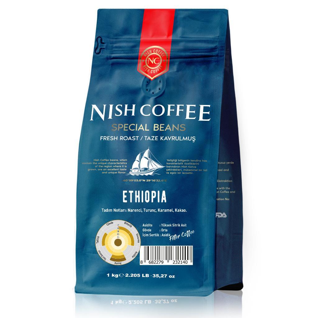 Nish Filtre Kahve Ethiopia 1 Kg Çekirdek