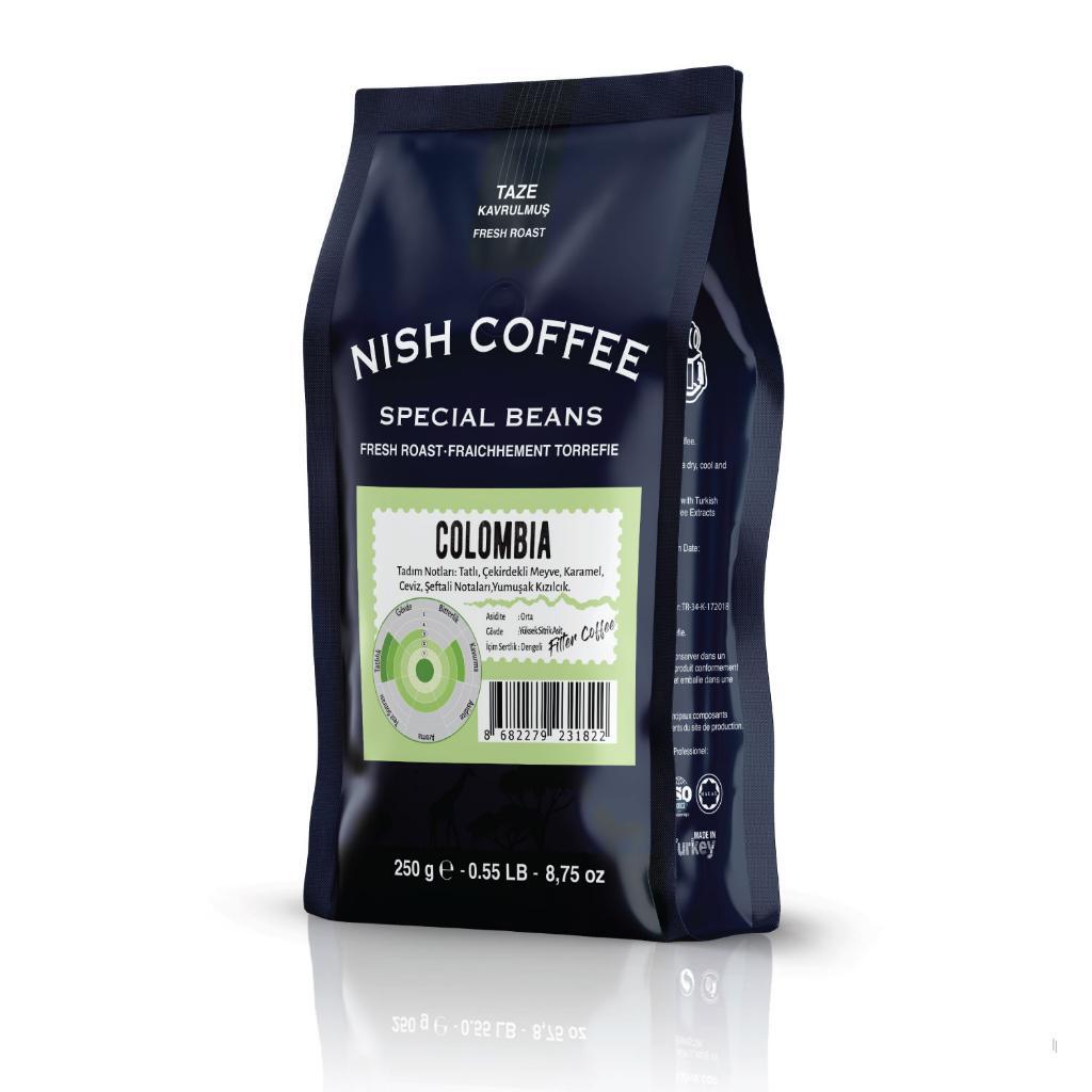 Nish Filtre Kahve Colombia 250 Gr Çekirdek
