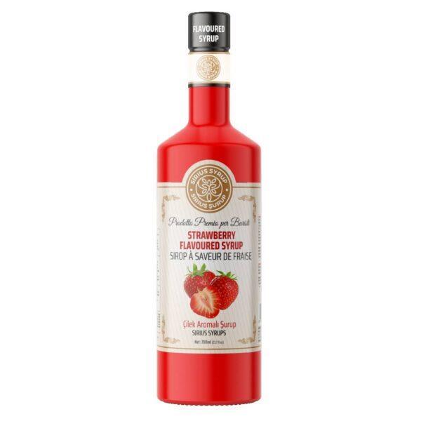 Sirius Premium Çilek Aromalı Şurup 700 ML - Cam Şişe