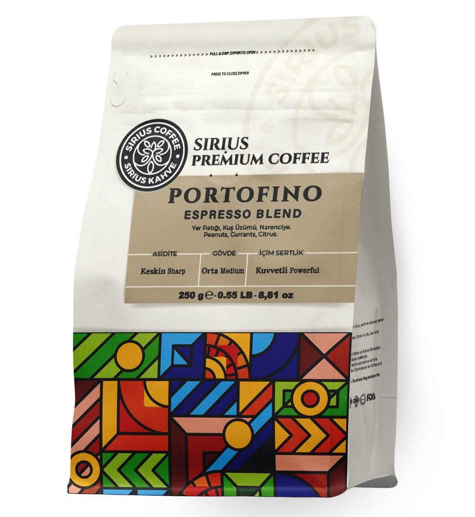 Sirius Premium Espresso Blend Portofino 250 gr – Premium Yoğun İtalyan Kahvesi