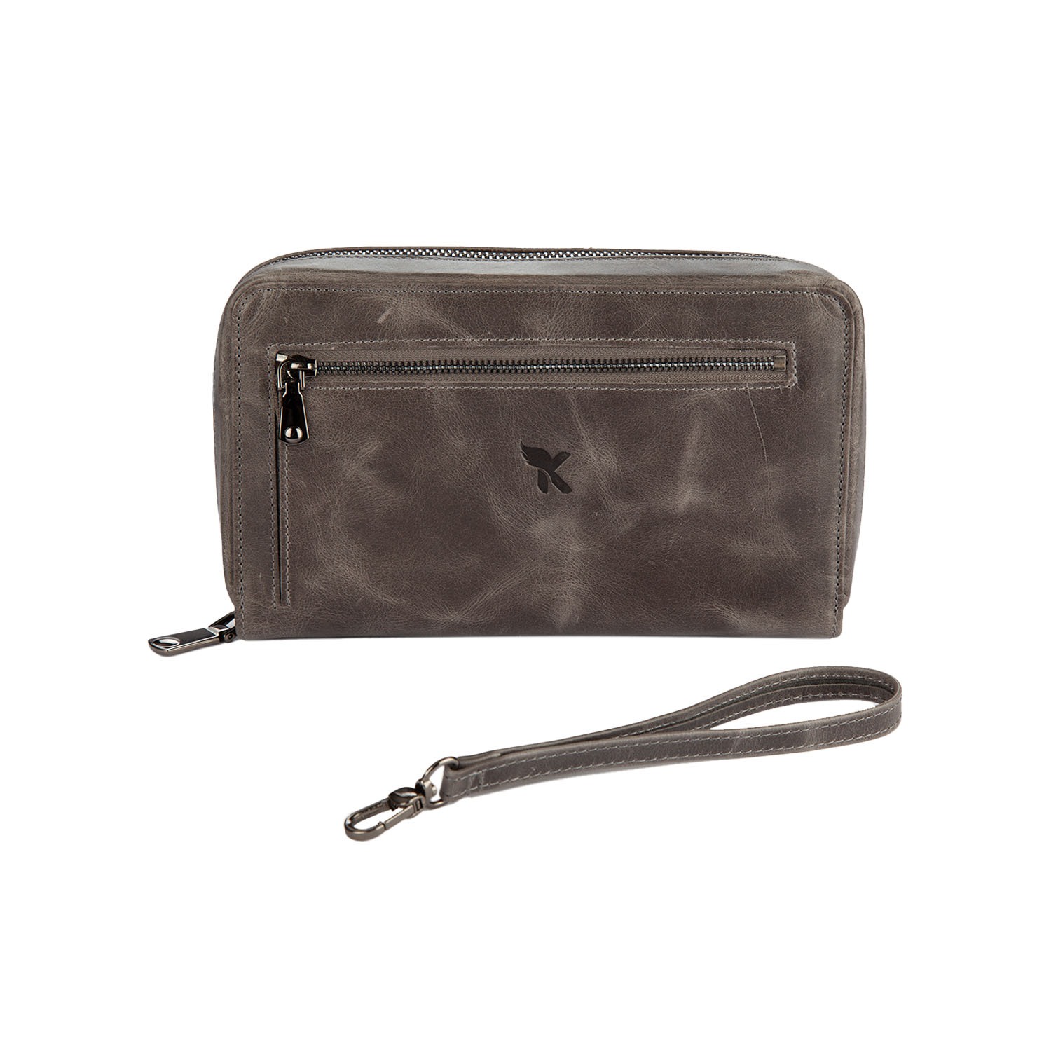 Hakiki Deri Unisex Portföy Gri BC419-09