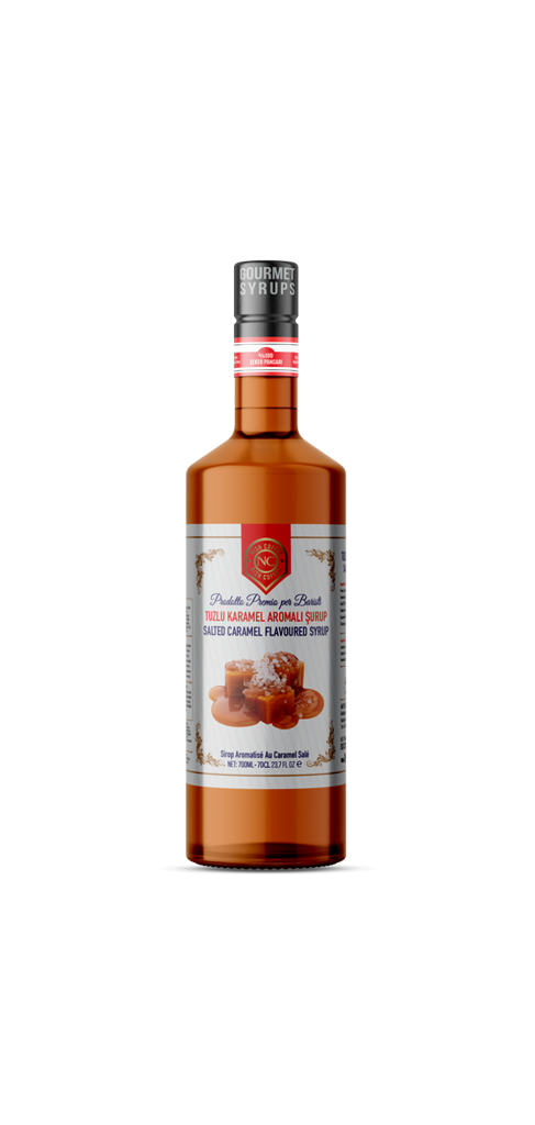 Nish Tuzlu Karamel Aromalı Şurup 700 ML - Cam Şişe
