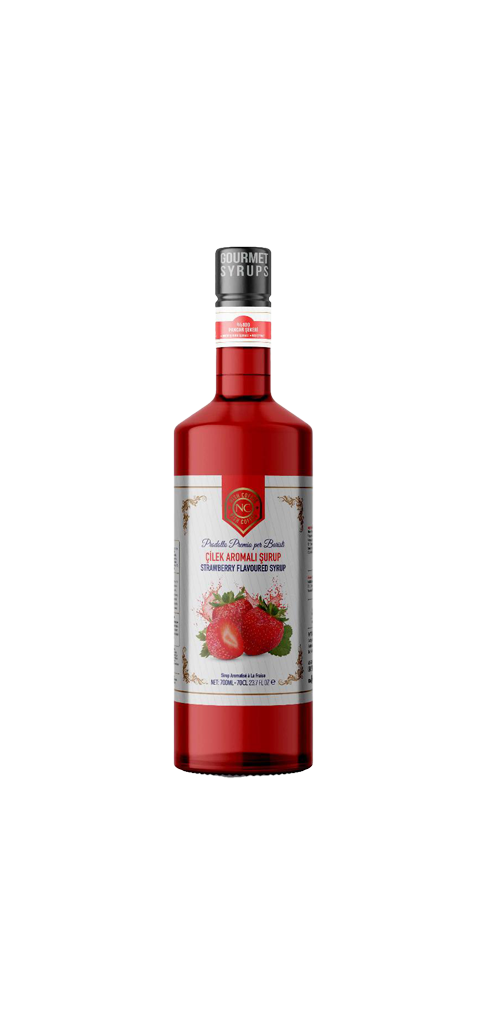 Nish Çilek Aromalı Şurup 700 ML - Cam Şişe