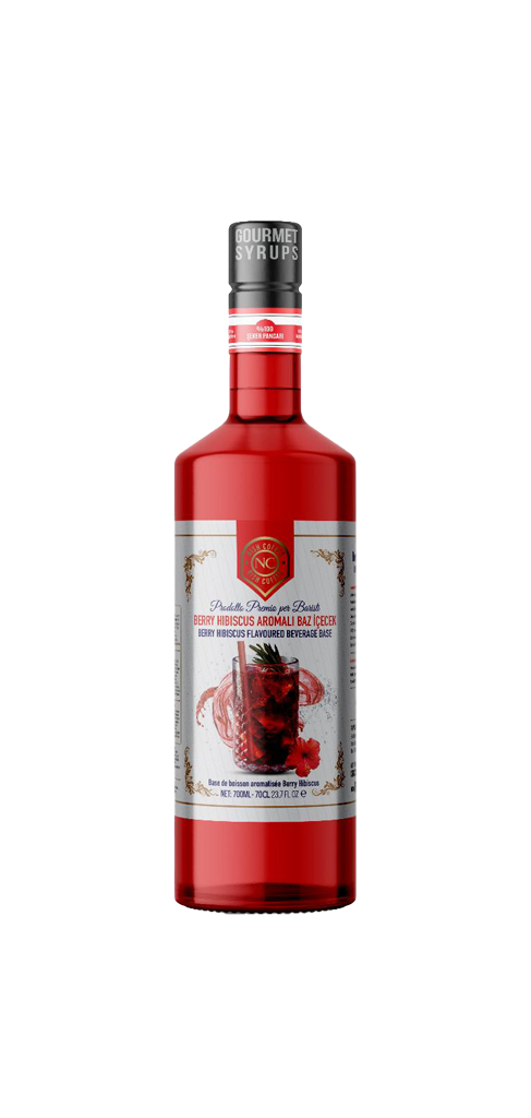Nish Berry Hibiscus Aromalı Baz İçecek 700 ML - Cam Şişe