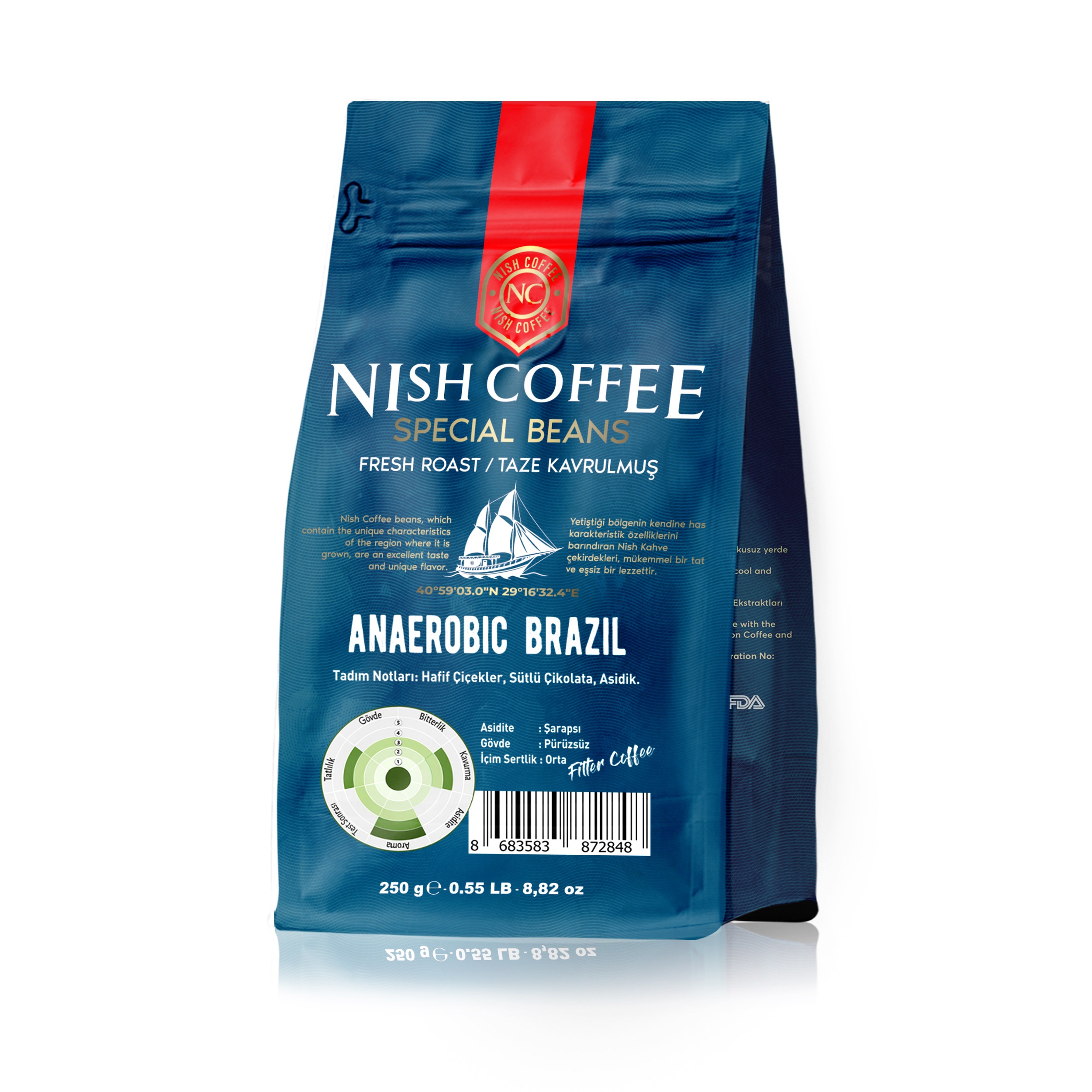 Nish Filtre Kahve Anaerobic Brazil 250 Gr
