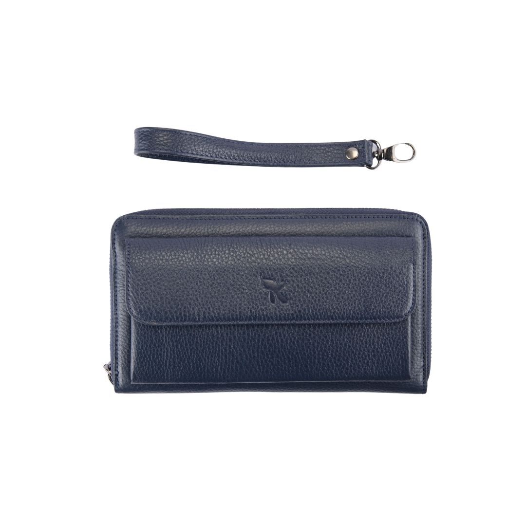 Hakiki Deri Unısex Portföy Lacivert BC425-04
