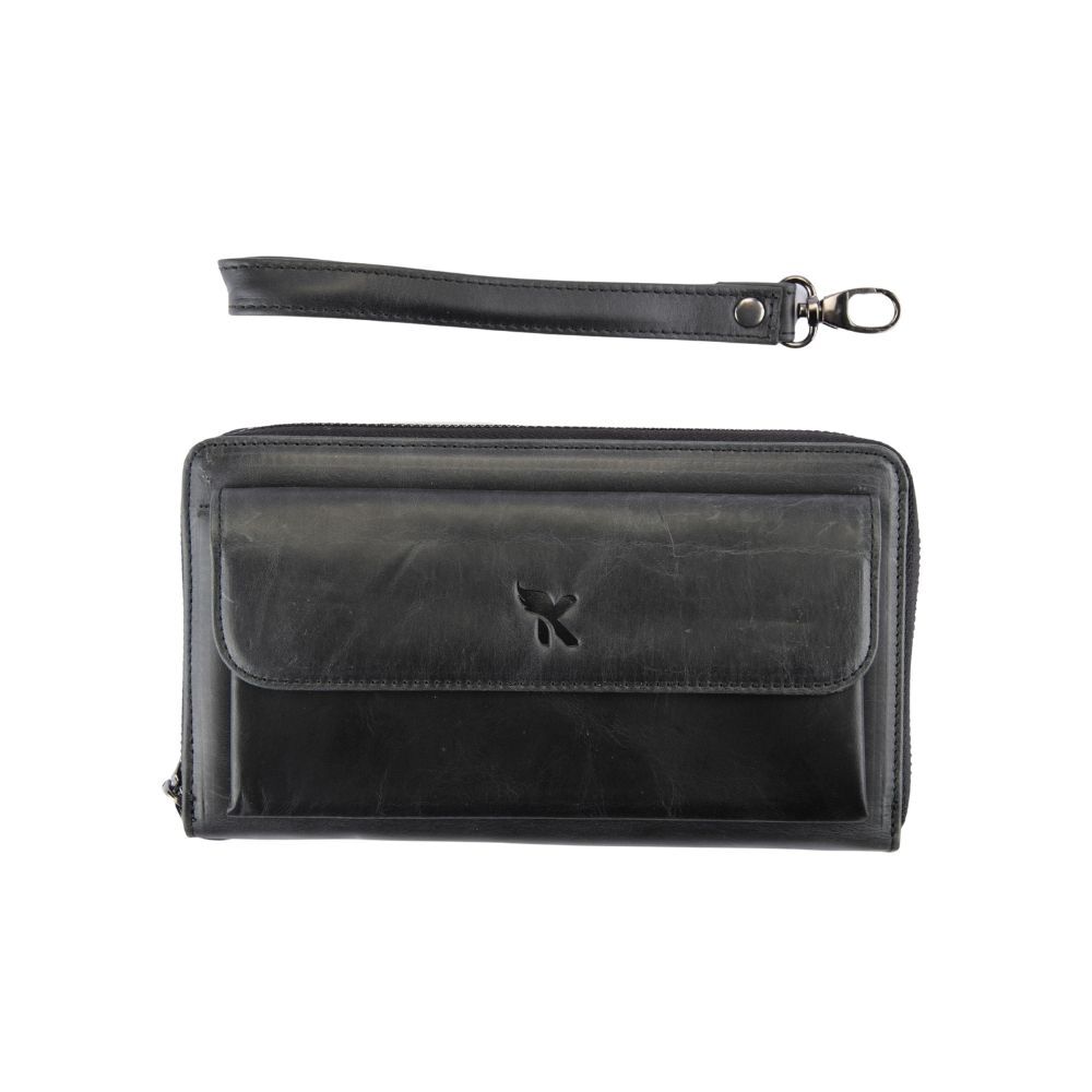 Hakiki Deri Unısex Portföy Siyah BC426-01