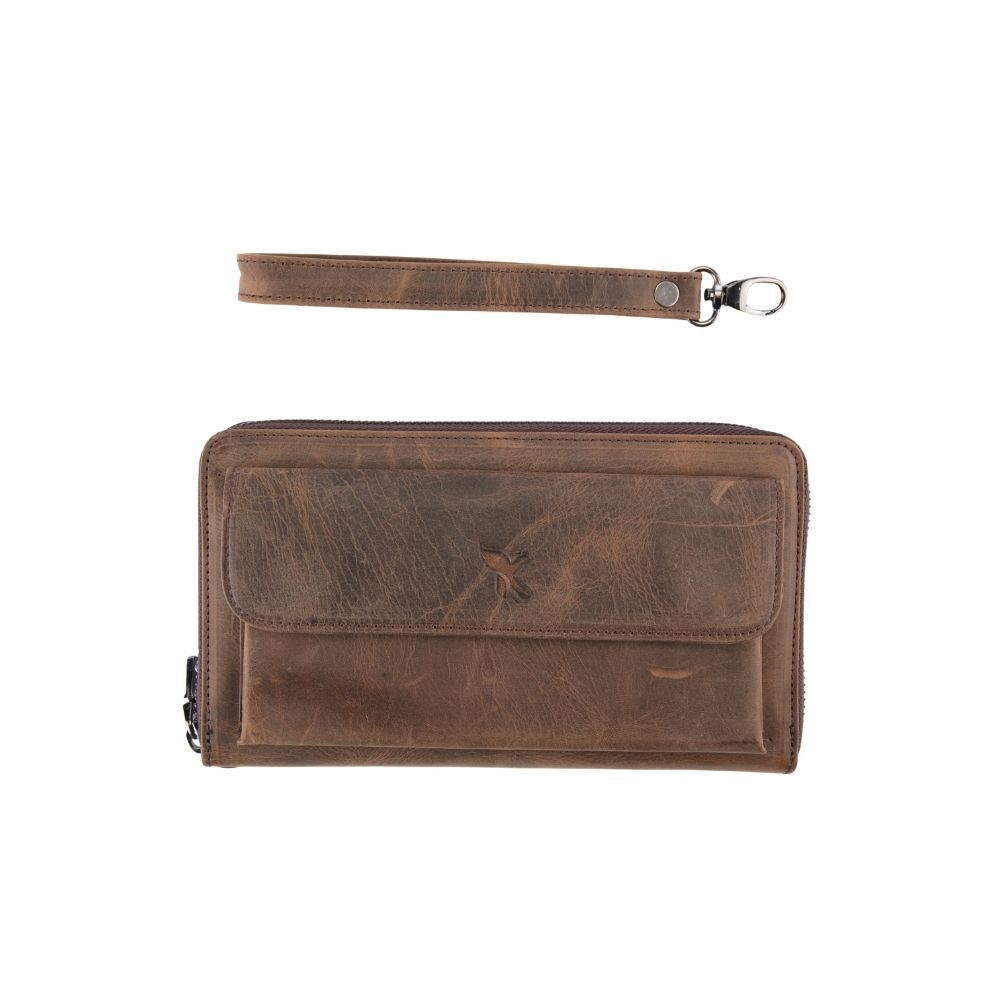 Hakiki Deri Unısex Portföy Esk.Kahve BC426-10