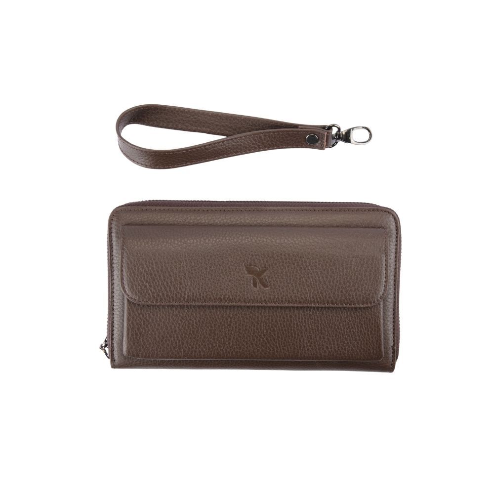 Hakiki Deri Unısex Portföy Kahve BC425-02