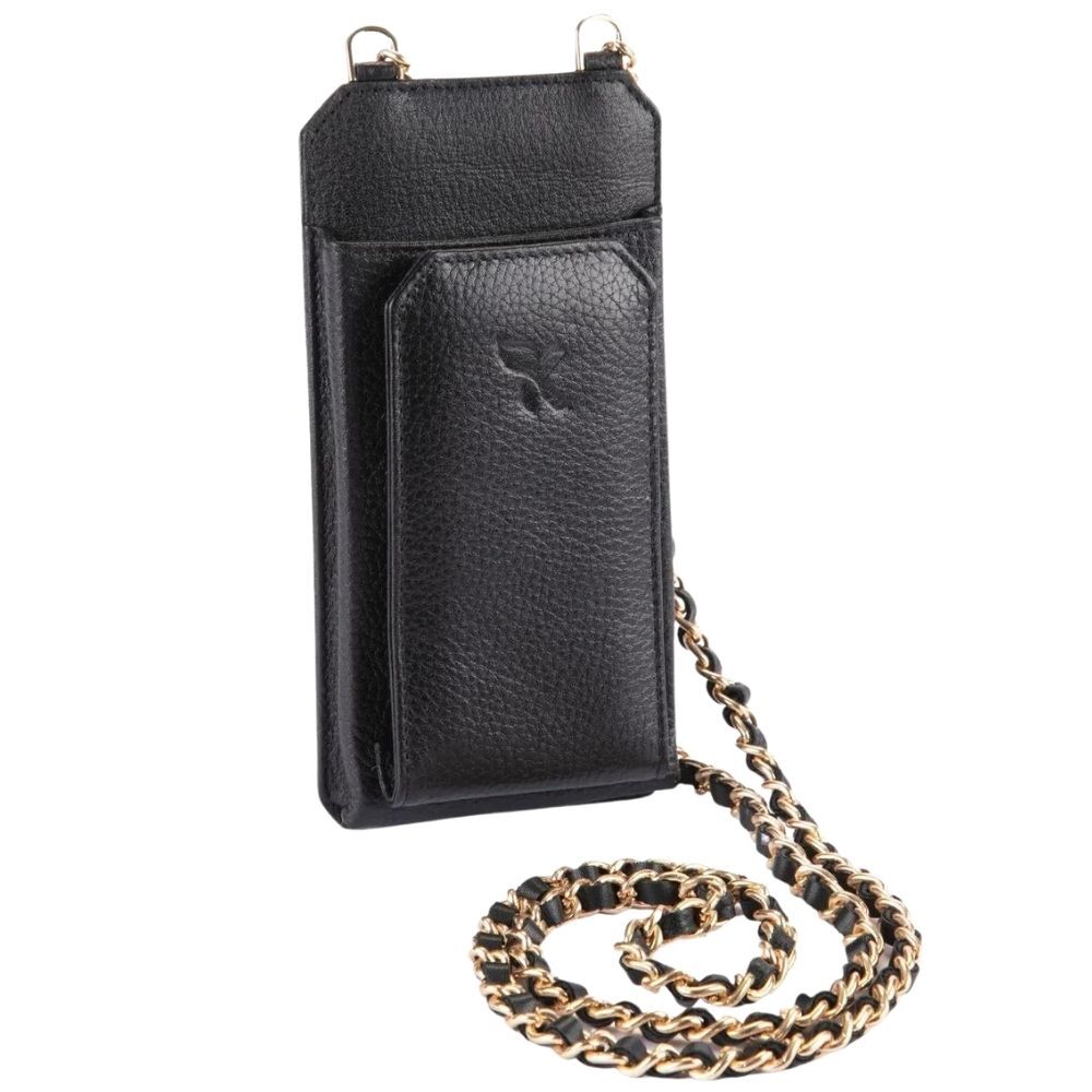 Hakiki Deri Kadın Askılı Çanta Siyah BC466-01