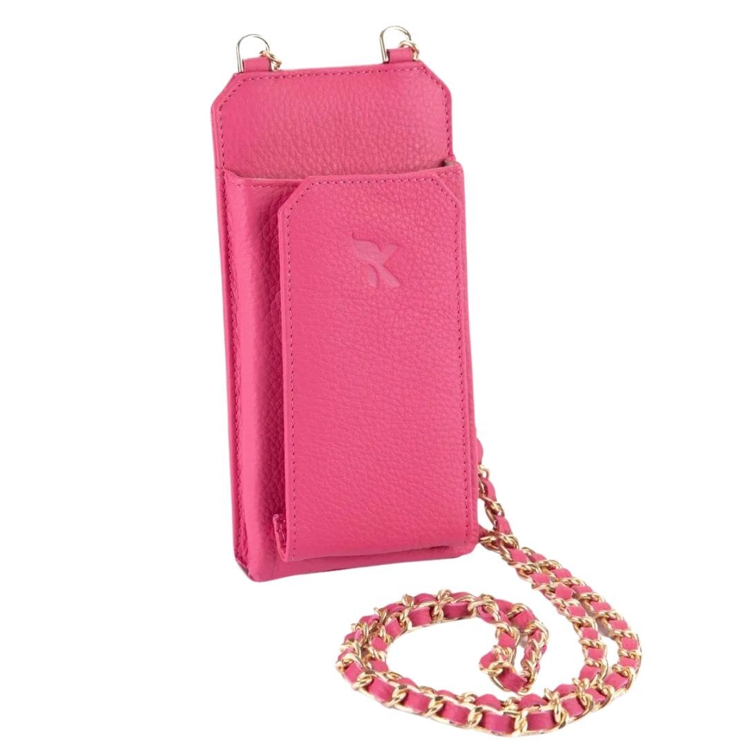 Hakiki Deri Kadın Askılı Çanta Fuşya BC466-11