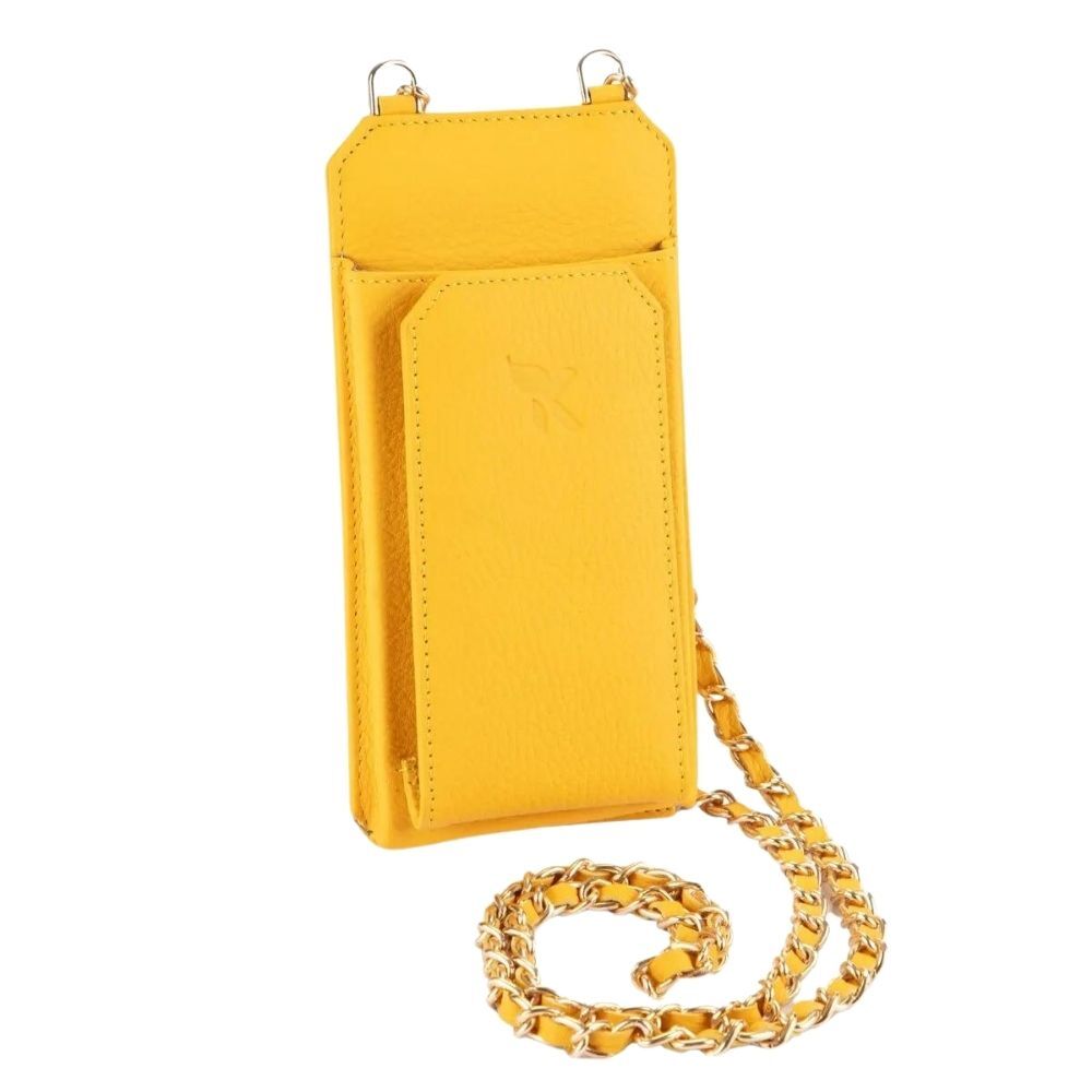 Hakiki Deri Kadın Askılı Çanta Sarı BC466-17