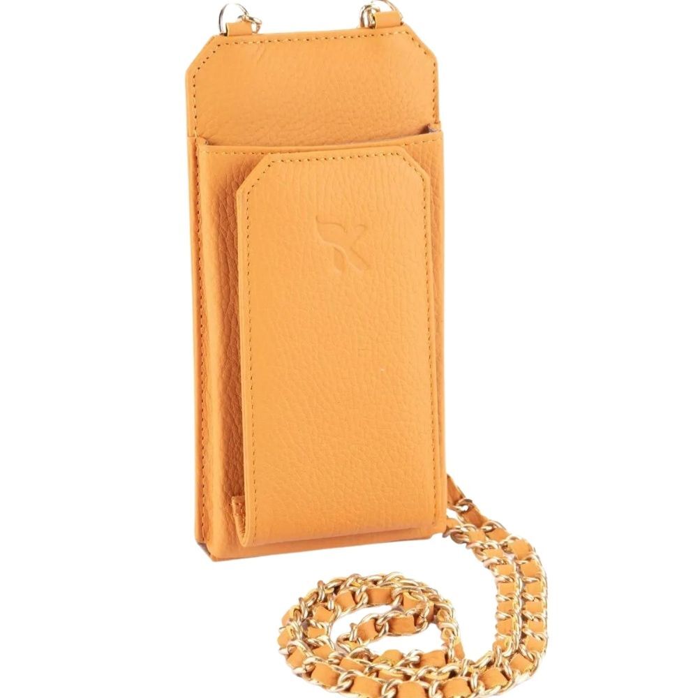 Hakiki Deri Kadın Askılı Çanta Hardal BC466-05