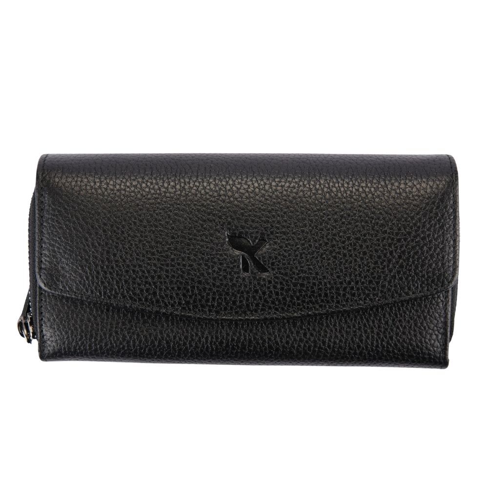 Hakiki Deri Kadın Portföy Cüzdan Siyah BC469-01