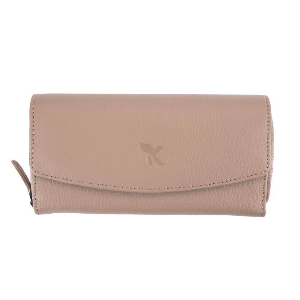 Hakiki Deri Kadın Portföy Cüzdan Vizon BC469-15