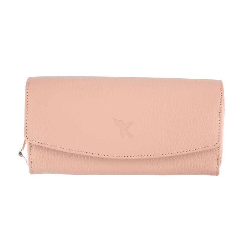 Hakiki Deri Kadın Portföy Cüzdan Pudra BC469-18