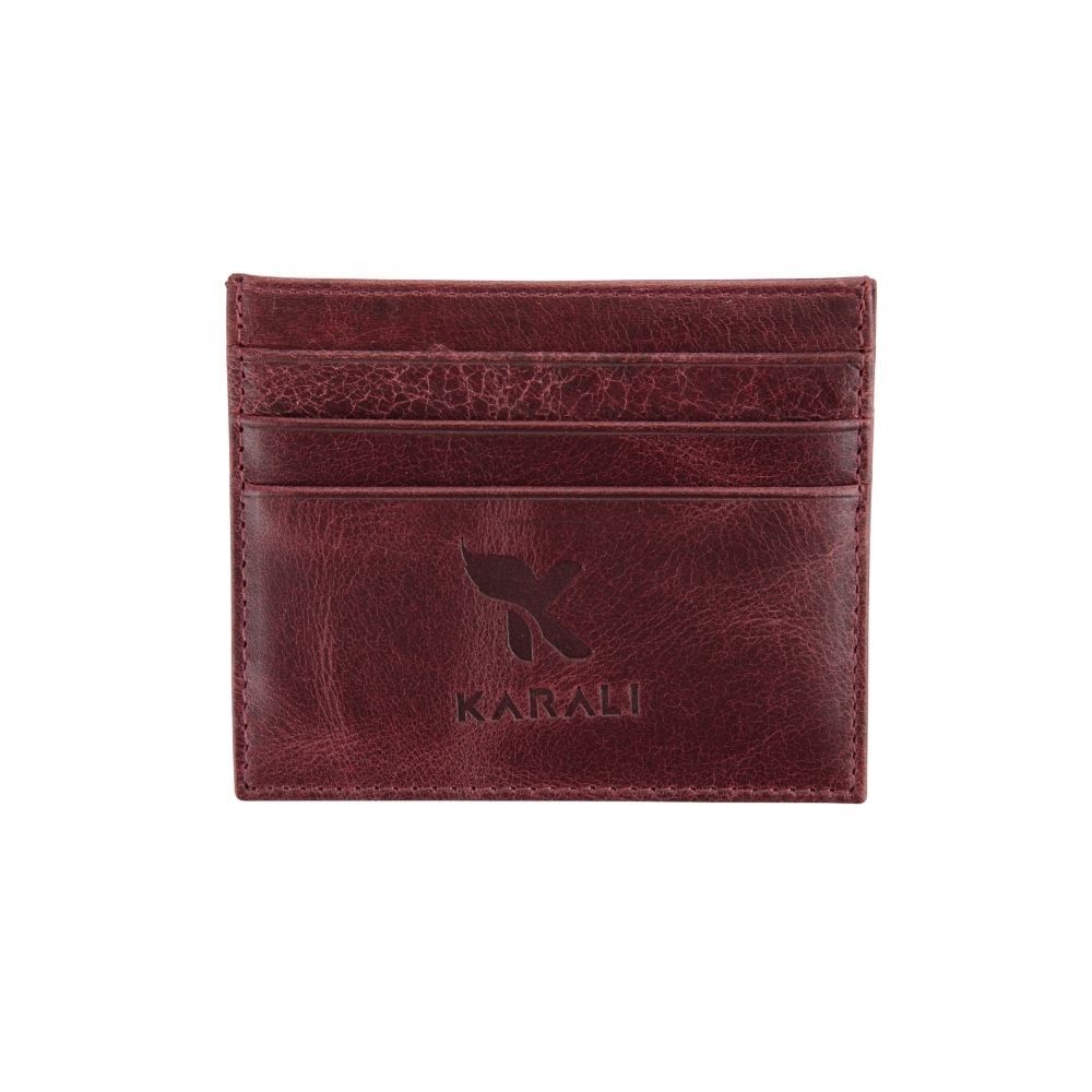 Hakiki Deri Kartlık Bordo K587-06