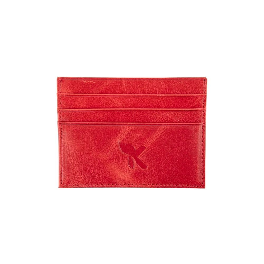 Hakiki Deri Kartlık Kırmızı K587-08