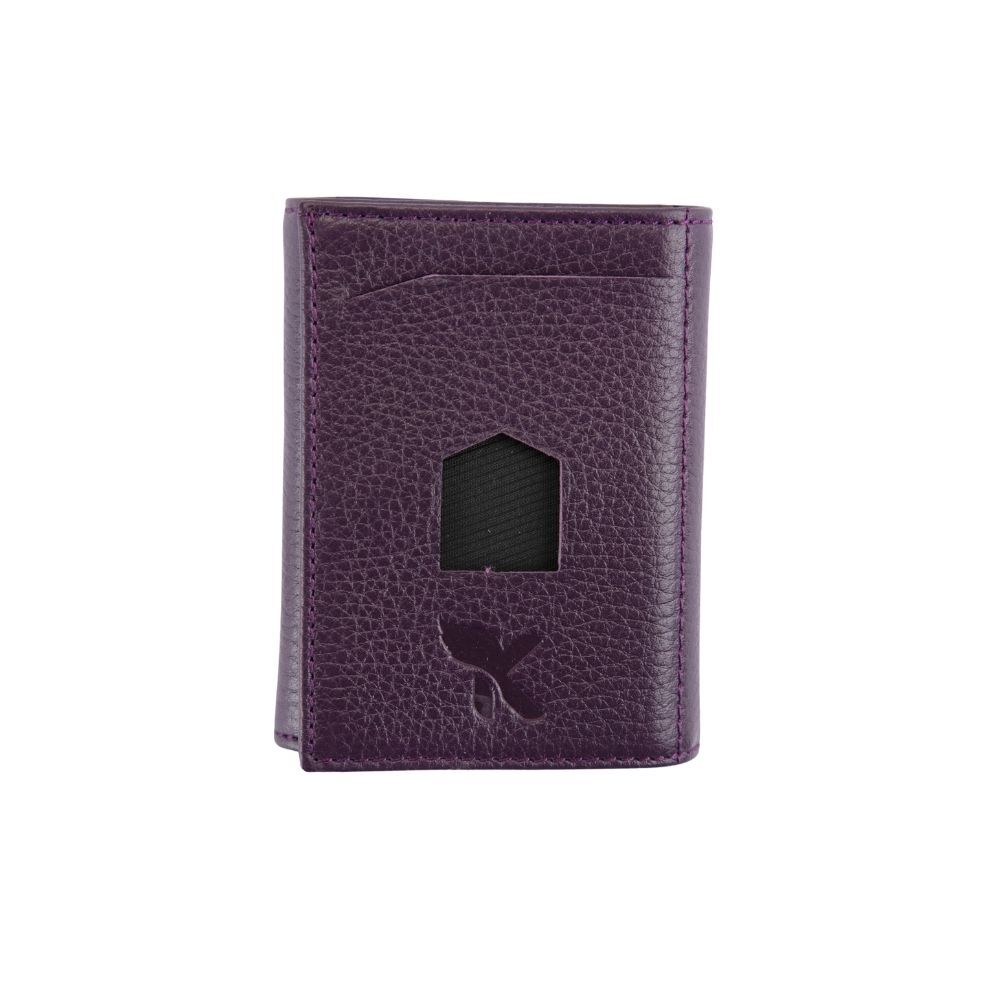 Hakiki Deri Kartlık Mor K590-09