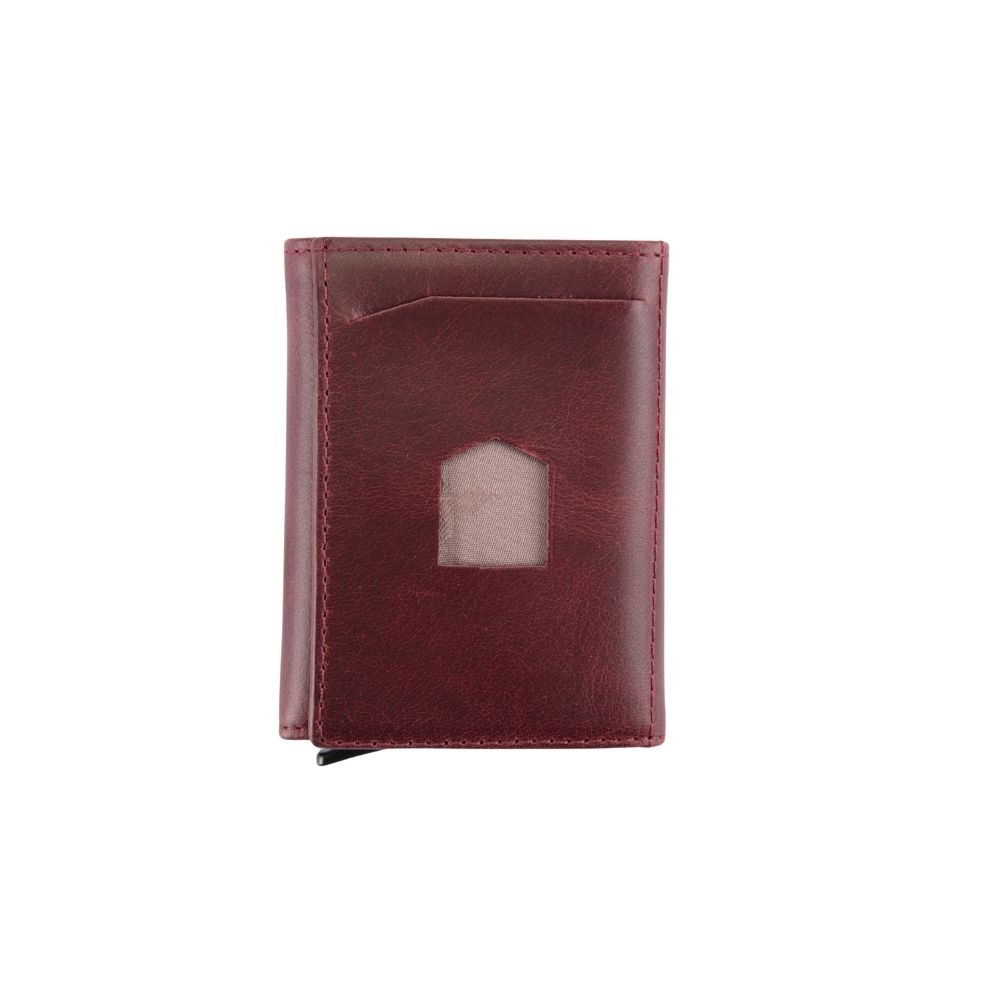 Hakiki Deri Kartlık Bordo K591-06