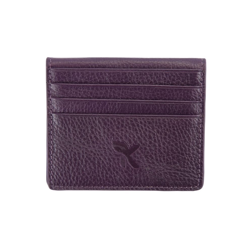 Hakiki Deri Kartlık Mor K593-09