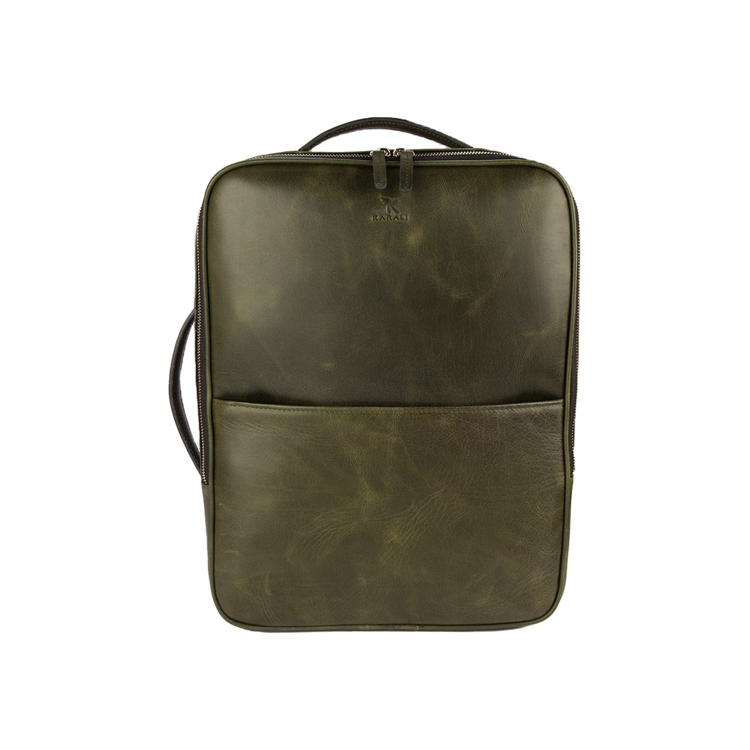 Hakiki Deri Sırt Çantası Yeşil 720-27