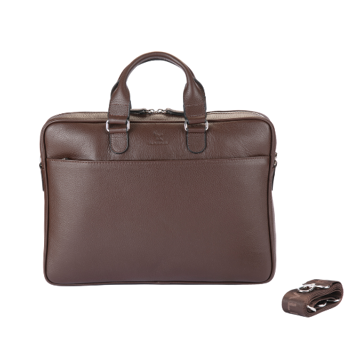 Hakiki Deri Evrak Çantası Kahve 722-02