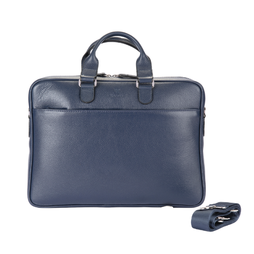 Hakiki Deri Evrak Çantası Lacivert 722-04
