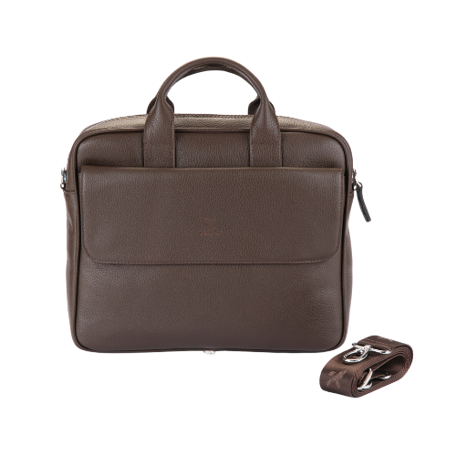 Hakiki Deri Evrak Çantası Kahve 724-02