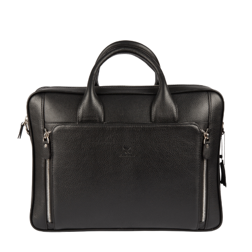 Hakiki Deri Evrak Çantası Siyah 827-01