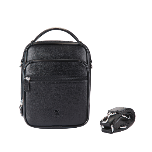 Hakiki Deri El Çantası Siyah 883-01