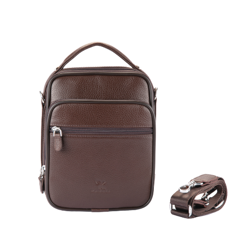 Hakiki Deri El Çantası Kahverengi 883-02