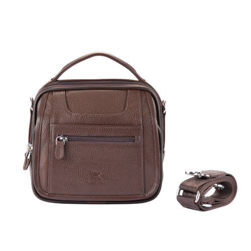 Hakiki Deri El Çantası Kahve 886-02