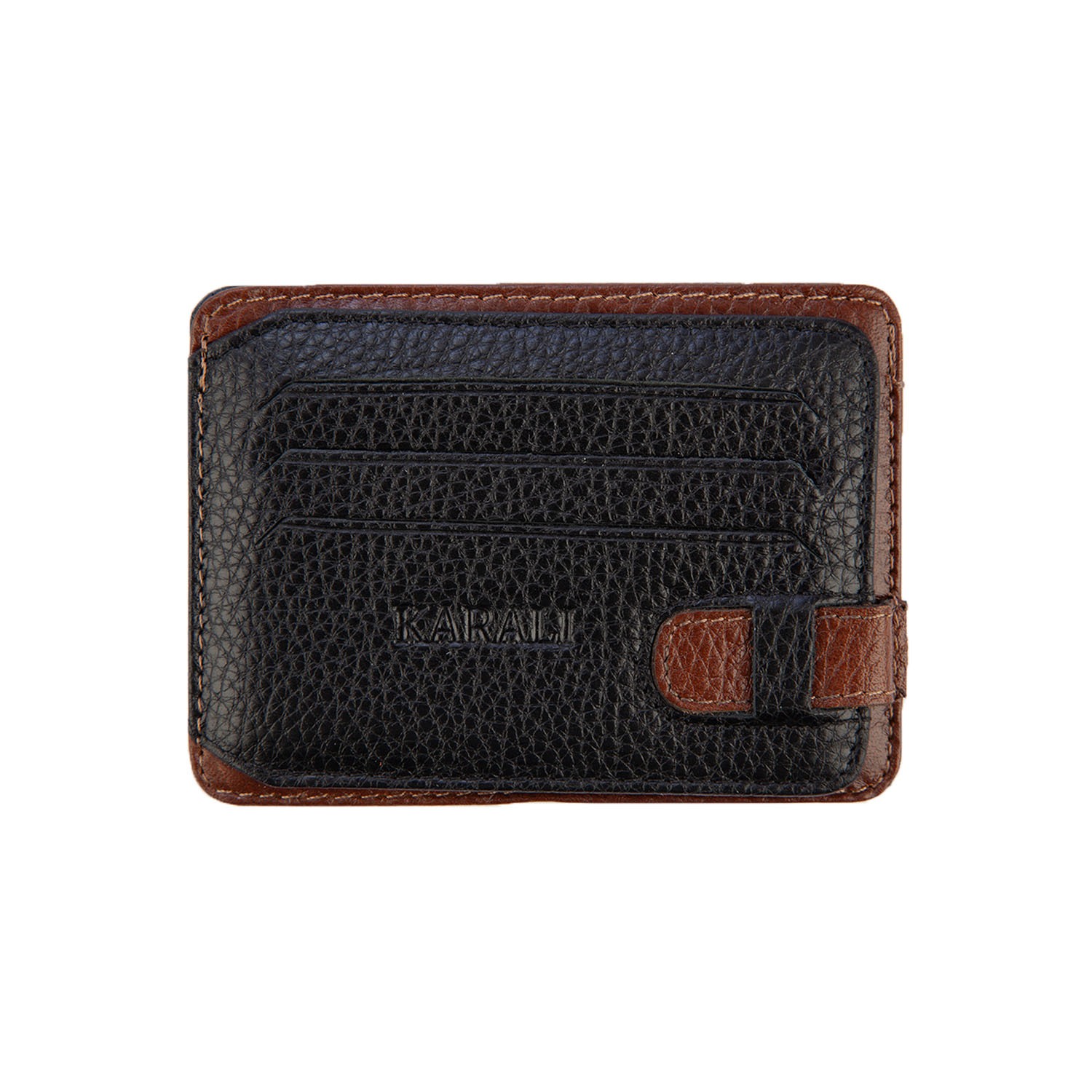 Hakiki Deri Kartlık Siyah Taba K510-13