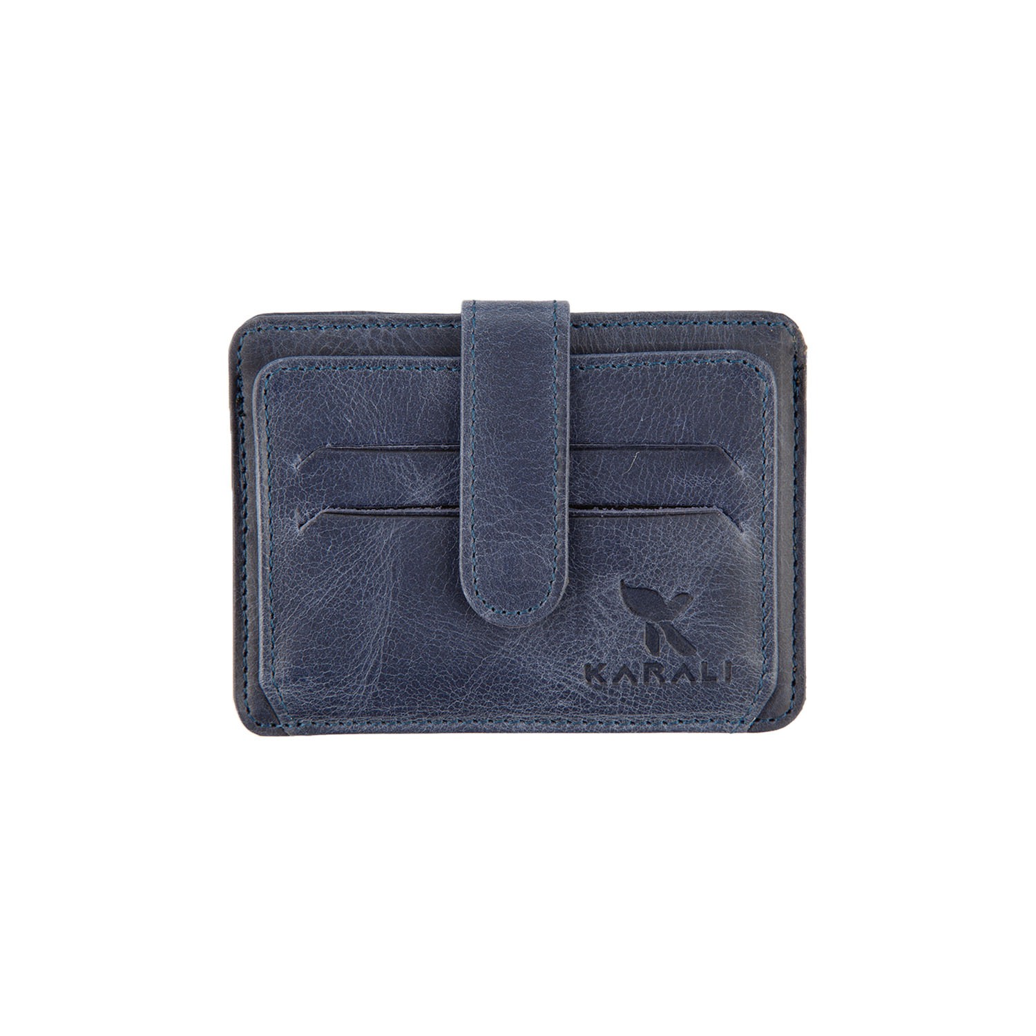Hakiki Deri Kartlık Lacivert K561-04