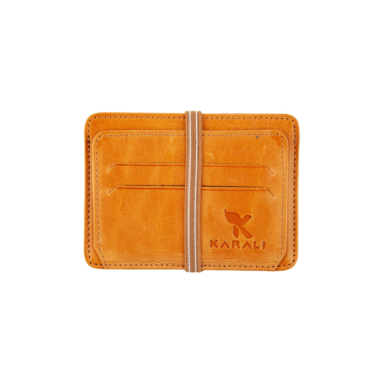 Hakiki Deri Kartlık Crazy Hardal K572-05