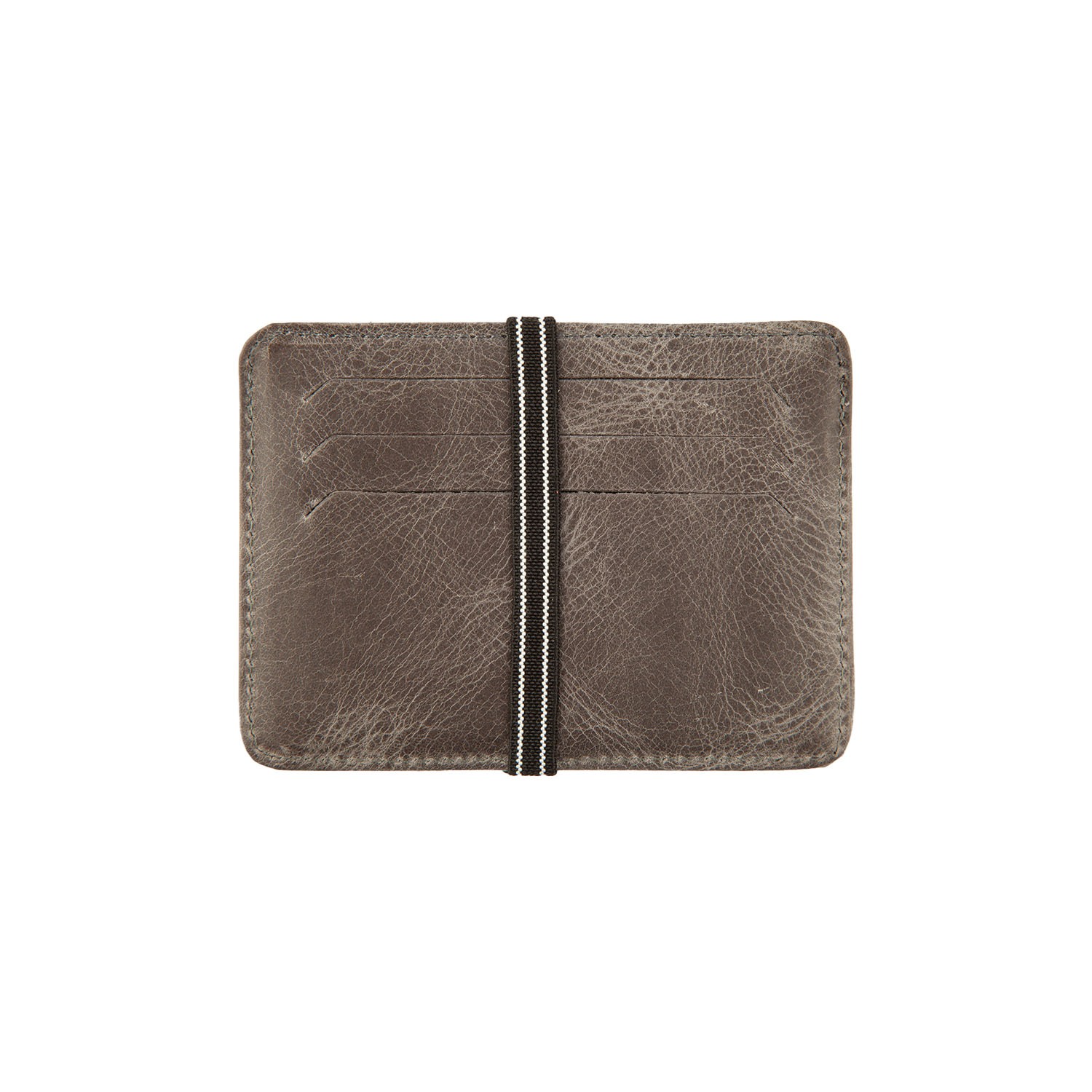 Hakiki Deri Kartlık Crazy Gri K572-09